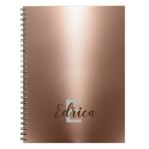 Carnet de Monogramme Or Rose tendance