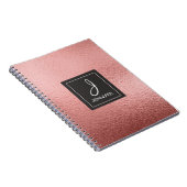 Carnet de monogramme rose Gold Foil (Côté Droit)