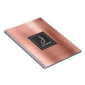 Carnet de monogramme rose Gold Foil (Côté Droit)