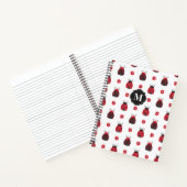 Carnet de monogramme rouge miette (Intérieur)