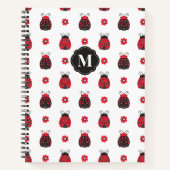 Carnet de monogramme rouge miette (Devant)