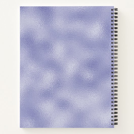 Carnet de monogramme violet à huile de script mode (Dos)