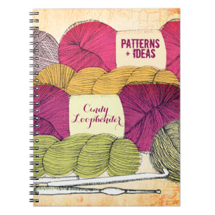 Carnet de motif de crochets de crochet d'écheveau