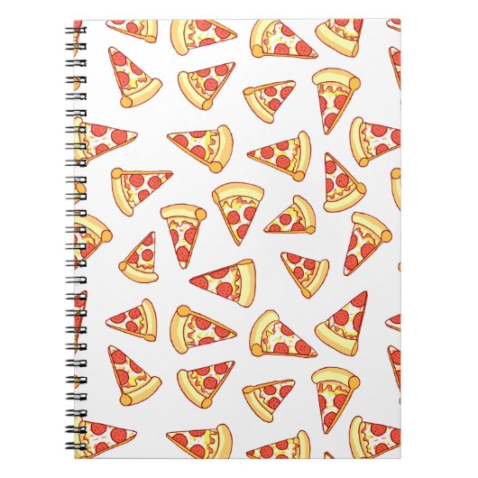 Carnet de motif de dessin de tranche de pizza de (Devant)