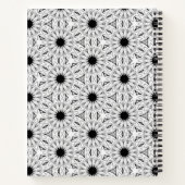 Carnet de motif de fleurs noir et blanc (Dos)