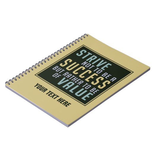 Carnet de motivation de succès et de valeur (Côté gauche)