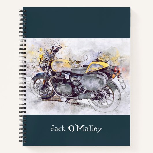 Carnet de moto vintage classique (Devant)