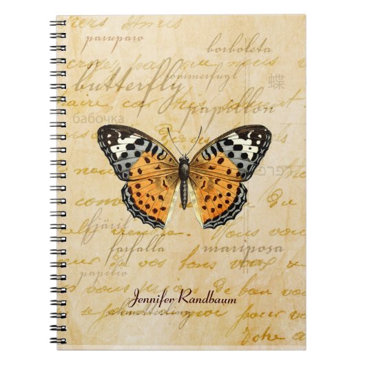 Carnet de mots Papillon (Devant)