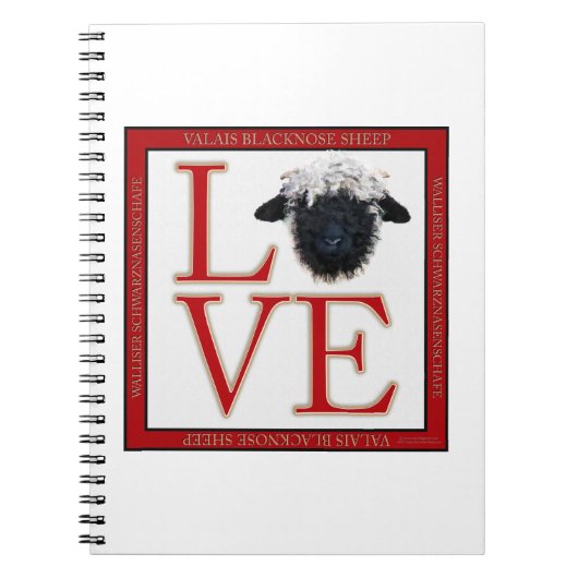Carnet de moutons du Valais Blacknose d'amour (Devant)