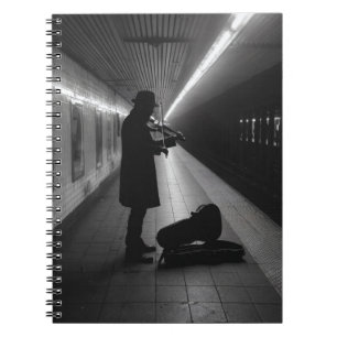 Carnet de musicien de rue Violon de métro