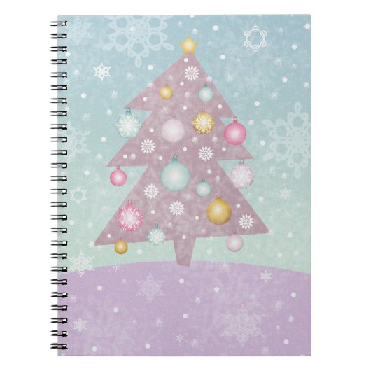 Carnet de Noël arbre de Noël pastel (Devant)