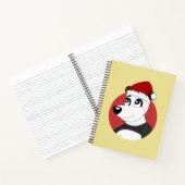 carnet de Noël avec un ours panda mignon (Intérieur)