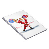 Carnet de Noël Bodybuilder Père Noël avec cadeaux (Côté Droit)