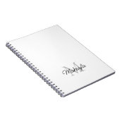 Carnet de nom de monogramme personnalisé moderne (Côté Droit)