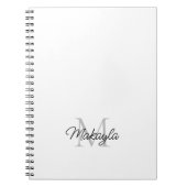 Carnet de nom de monogramme personnalisé moderne (Devant)