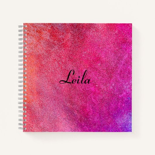 Carnet de nom de Parties scintillant rose (Devant)