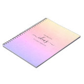 Carnet de nom de script arc-en-ciel moderne (Côté gauche)