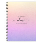 Carnet de nom de script arc-en-ciel moderne (Devant)