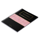 Carnet de nom du monogramme d'aquarelle simple (Côté gauche)