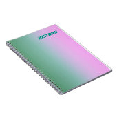Carnet de nom et de sujet rose turquoise (Côté Droit)