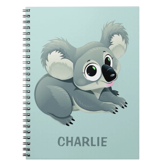 Carnet de nom personnalisé Cute Koala (Devant)