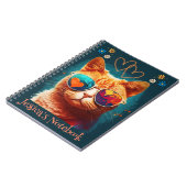 Carnet de nom personnalisé de chat orange (Côté gauche)