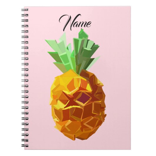 Carnet de nom personnalisé de l'ananas (Devant)