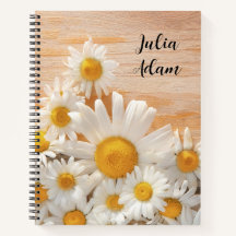 Carnet de nom personnalisé Fleurs sauvages aquarel