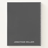 Carnet de nom personnalisé gris à gauche (Dos)