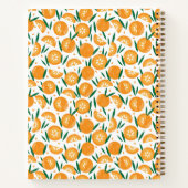 Carnet de nom personnalisé Motif orange frais agru (Dos)