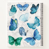 Carnet de nom personnalisé papillon vintage (Dos)