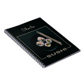 Carnet de nom personnalisé Sushi (Côté Droit)