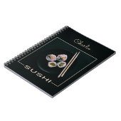 Carnet de nom personnalisé Sushi (Côté gauche)