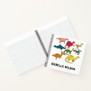 Carnet De nombreux dinosaures de dessin animé de différen