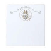 Carnet de note, bloc-notes, Dream big. (Devant)