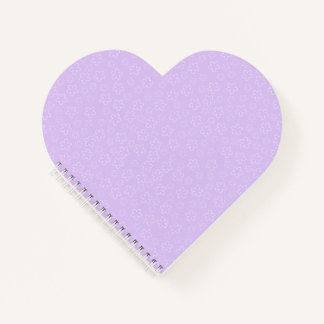 Carnet de notes à cœur de fleurs de cerisier lilas