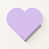 Carnet de notes à cœur de fleurs de cerisier lilas (Dos)