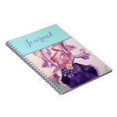 Carnet de notes à fleurs de iris violet aquarelle (Côté Droit)