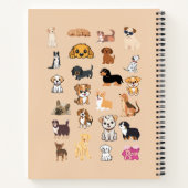 Carnet de notes à monogramme avec un motif de chie (Dos)