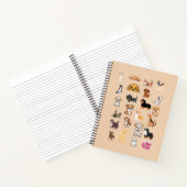 Carnet de notes à monogramme avec un motif de chie (Intérieur)