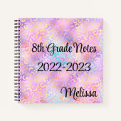 Carnet de notes à monogramme imprimé léopard (Devant)