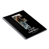 Carnet de notes à monogramme photo « F » moderne (Côté Droit)