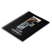 Carnet de notes à monogramme photo « F » moderne (Côté gauche)