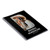 Carnet de notes à monogramme photo initial « B » m (Côté Droit)