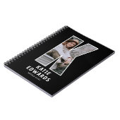 Carnet de notes à monogramme photo initial « K » m (Côté gauche)
