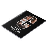 Carnet de notes à monogramme photo moderne "C" (Côté gauche)