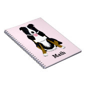 Carnet de notes à motif de chien personnalisé (Côté Droit)