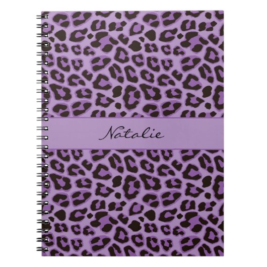 Carnet de notes à motif de peau imprimée léopard (Devant)