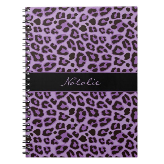 Carnet de notes à motif de peau imprimée léopard (Devant)