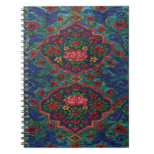 Carnet de notes à motif de tapis persan – Élégante